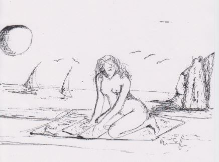 donna in spiaggia